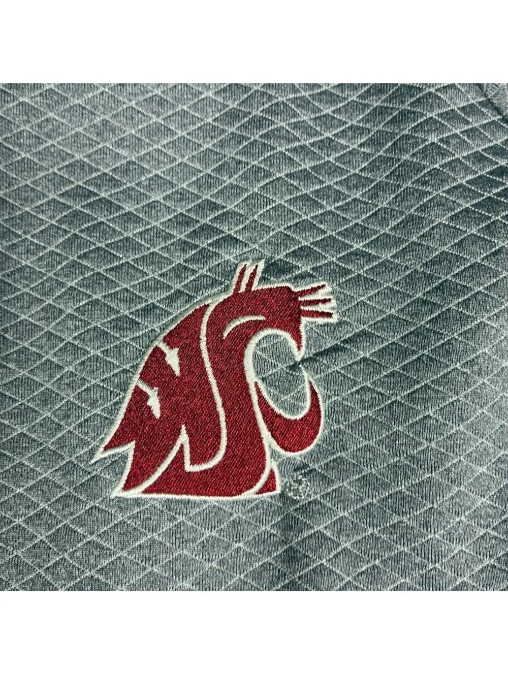 Champion Washington State Cougars Quarter Zip Pullover Mens Size XLarge Grey